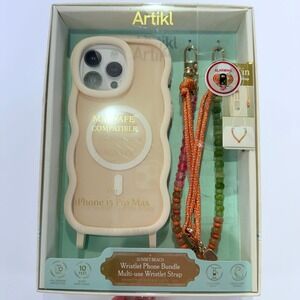 Artikl Sunset Beach iPhone 15 Pro Max Case MagSafe Wristlet Strap Bundle 320B1